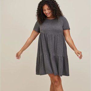 Plus size nightgowns by Torrid sleep dress 3 3x 22 24 gray pajamas babydoll nwts
